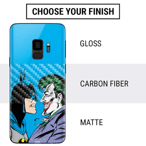DC Comics The Joker vs Batman Vintage art Galaxy S9 Skin